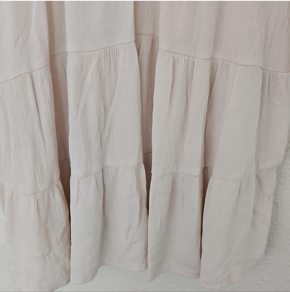 Floral Embroidered Cream Dress - Picture 9 of 13